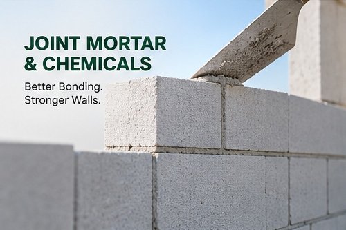 Joint mortar and chemicals. Better bonding, stronger walls.
